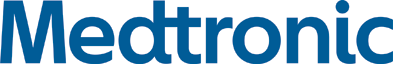 A blue text-based logo featuring the word "Medtronic" in a bold, sans-serif typeface.